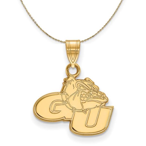 14k Yellow Gold Gonzaga U Small Necklace - 24 Inch